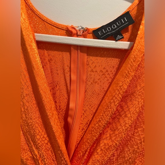 Eloquii Orange Ring Detail Cutout Romper - Picture 5 of 9